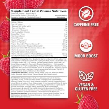 EHP Labs OxyShred Non Stimulant Pre Workout Powder - Stim Free, Caffeine Free Preworkout for Men & Women - Non Stim Preworkout - Sugar Free Energy Powder - Raspberry, 60 Servings