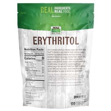 NOW Foods, Erythritol, Great-Tasting Sugar Replacement, Zero Calories, Low Glycemic Impact, Kosher, ...