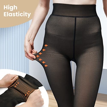 Winter Fleece Lined Tights for Women - Warm & Sheer