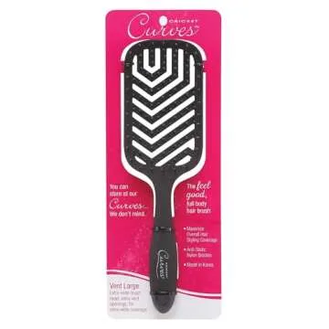 Cricket Curves Large Wide Vent Hair Brush for Blow Drying and Styling Anti-Static Nylon Bristle Hairbrush for Long Short Thick Thin Curly Straight Wavy All Hair Types