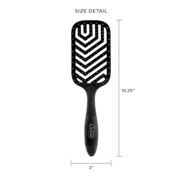 Cricket Curves Large Wide Vent Hair Brush for Blow Drying and Styling Anti-Static Nylon Bristle Hairbrush for Long Short Thick Thin Curly Straight Wavy All Hair Types