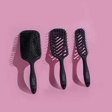 Cricket Curves Large Wide Vent Hair Brush for Blow Drying and Styling Anti-Static Nylon Bristle Hairbrush for Long Short Thick Thin Curly Straight Wavy All Hair Types