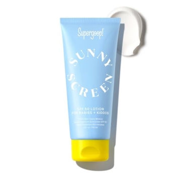 Supergoop! Sunnyscreen 100% Mineral Lotion SPF 50 for Babies & Kids - Pediatrician Tested, Non-Nano ...