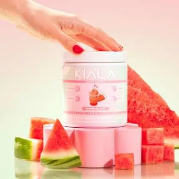 Kiala Nutrition Super Greens, Organic Greens Powder with Spirulina & Chlorella for Digestion, Gut Health, Immunity & Energy, Gluten Free, Vegan, Daily Support for Women, Watermelon Slush, 30 Servings