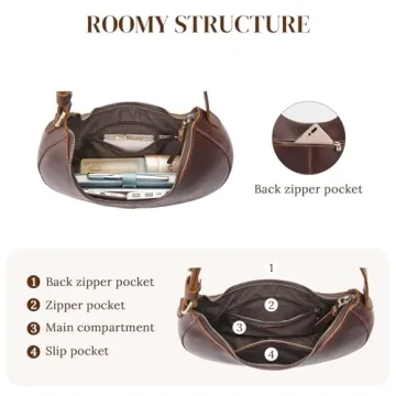 S-ZONE Top Grain Leather Shoulder Bags Women Hobo Purse