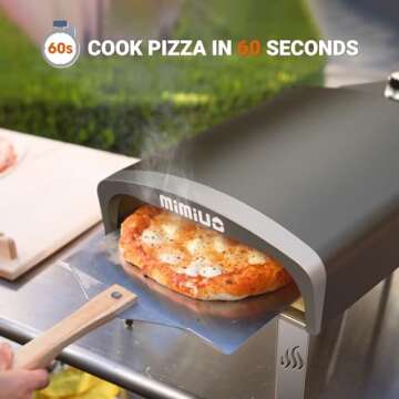 Mimiuo Gas Pizza Oven Outdoor - Portable Propane Pizza Ovens for Outside - Professional Pizza Stove with 13 inch Pizza Stone, Ideal for Any Outdoor Kitchen
