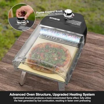 Mimiuo Gas Pizza Oven Outdoor - Portable Propane Pizza Ovens for Outside - Professional Pizza Stove with 13 inch Pizza Stone, Ideal for Any Outdoor Kitchen