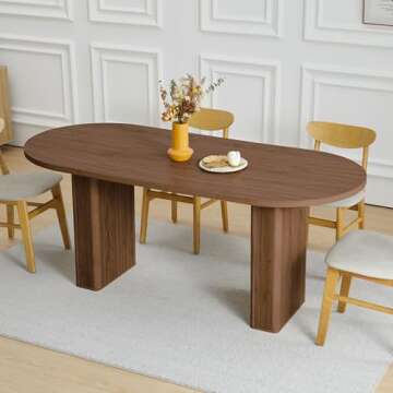 Stylish 70.8 Inch Kitchen Dining Table for Family Gatherings