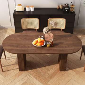 Stylish 70.8 Inch Kitchen Dining Table for Family Gatherings