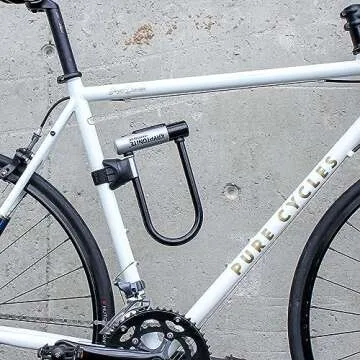 Kryptonite Kryptolok Mini-7 Bike U-Lock, Heavy Duty Anti-Theft Bicycle U Lock, 12.7mm Shackle with Mounting Bracket and Keys, High Security Lock for Bicycles Scooters