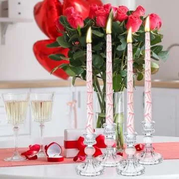 Conelist 8 Pcs Pink Bow Candles Coquette Taper Candles Birthday Decorations 10 Inch Unscented Pastel Pink Cowgirl Gifts for Coquette Bachelorette Bridal Wedding Party