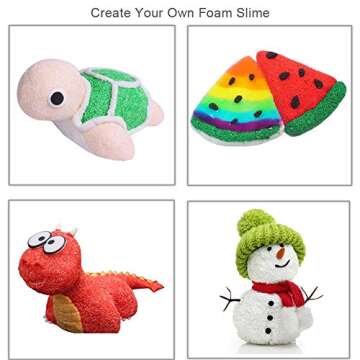 Giveme5 Colorful Foam Balls for Slime | 15-Pack Craft Supplies