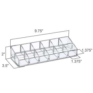 Amazing Abby 12-Slot Acrylic Nail Polish Organizer
