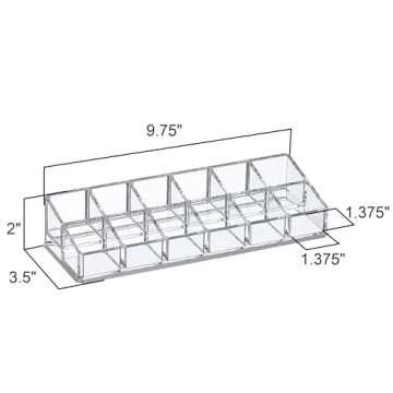 Amazing Abby 12-Slot Acrylic Nail Polish Organizer