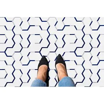 Retro Self Adhesive 12-Inch Vinyl Floor Tiles, 20 Tiles - 12" x 12", Affinity Pattern - Peel & Stick, DIY Flooring for Kitchen, Dining Room, Bedrooms & Bathrooms by Achim Home Decor