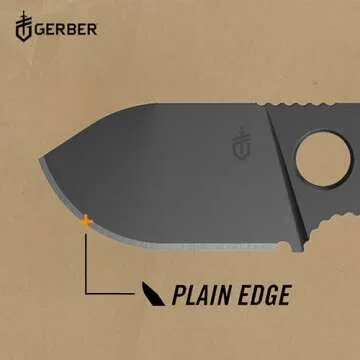 Gerber Gear GDC Money Clip with Small Pocket Knife, Stainless Steel Fixed Blade Knife and Case, Gifts for Men, EDC Gear for Camping and Hiking