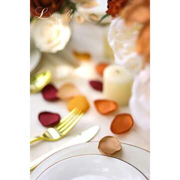 Lookein 300pcs Terracotta Rose Petals Satin Flower Petals for Wedding Flower Girl Basket Table Centerpieces Aisle Runner Party Confetti Bridal Shower Dinner Wedding Decoration