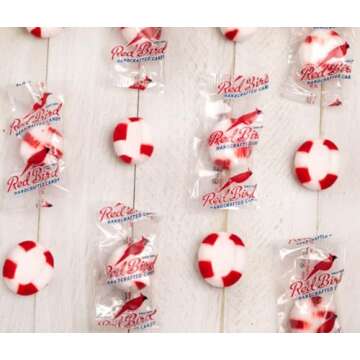Red Bird Soft Peppermint Candy, Individually Wrapped, Gluten Free Breath Mints, 18 oz Tub