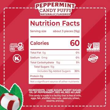 Red Bird Soft Peppermint Candy, Individually Wrapped, Gluten Free Breath Mints, 18 oz Tub