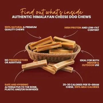 KATHMANDU'S Authentic Yak Cheese Himalayan Dog Chews Large (Pack of 4) - All Natural High Protein Dog Treats Per Chew, Delicious & Long Lasting Chews for Aggressive Chewers | Odor & Gluten Free Chews