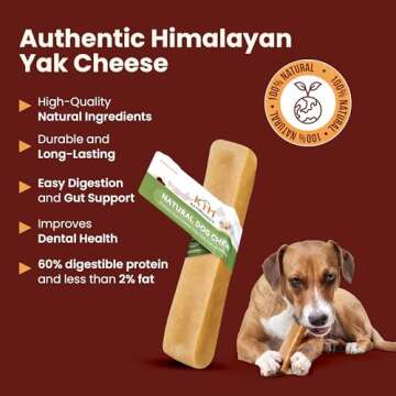 KATHMANDU'S Authentic Yak Cheese Himalayan Dog Chews Large (Pack of 4) - All Natural High Protein Dog Treats Per Chew, Delicious & Long Lasting Chews for Aggressive Chewers | Odor & Gluten Free Chews