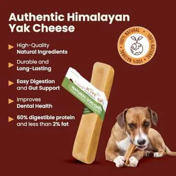 KATHMANDU'S Authentic Yak Cheese Himalayan Dog Chews Large (Pack of 4) - All Natural High Protein Dog Treats Per Chew, Delicious & Long Lasting Chews for Aggressive Chewers | Odor & Gluten Free Chews
