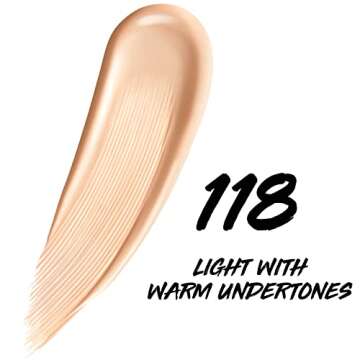 Maybelline Super Stay Up to 24HR Skin Tint, Radiant Light-to-Medium Coverage Foundation, Makeup Infused With Vitamin C, 118, 1 Count