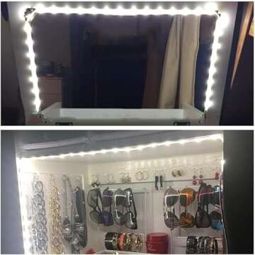 Amagle 9.8ft Under Cabinet Lighting Motion Led Strip Closet Lights Battery Powered Basement Trunk Counter Bed Stair Light for Bedroom Kitchen Indoor Nature White 4000K