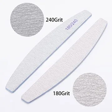 25 Durable 180/240 Grit Nail Files for Manicure and Pedicure