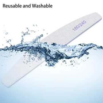 25 Durable 180/240 Grit Nail Files for Manicure and Pedicure