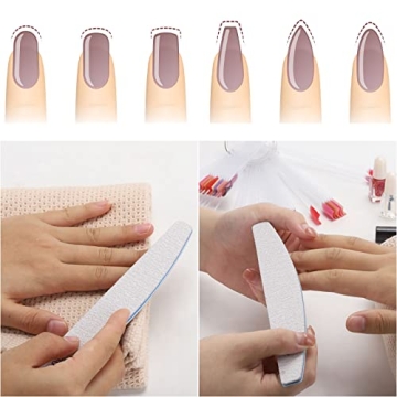 25 Durable 180/240 Grit Nail Files for Manicure and Pedicure