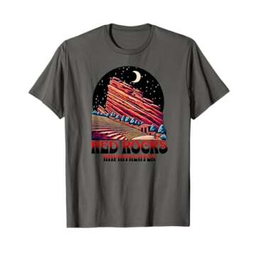 Red Rocks Amphitheater & the Moon - Morrison Colorado T-Shirt
