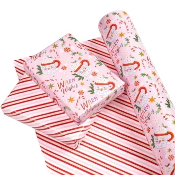 WRAPAHOLIC Jumbo Reversible Christmas Wrapping Paper 30 Inch