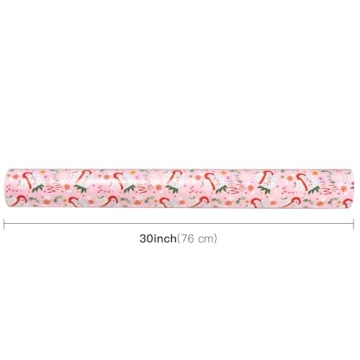 WRAPAHOLIC Jumbo Reversible Christmas Wrapping Paper 30 Inch