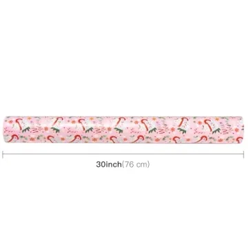 WRAPAHOLIC Jumbo Reversible Christmas Wrapping Paper 30 Inch