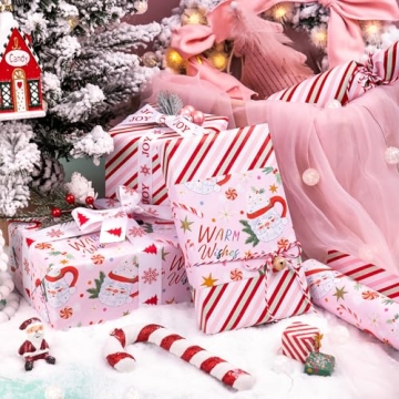 WRAPAHOLIC Jumbo Reversible Christmas Wrapping Paper 30 Inch