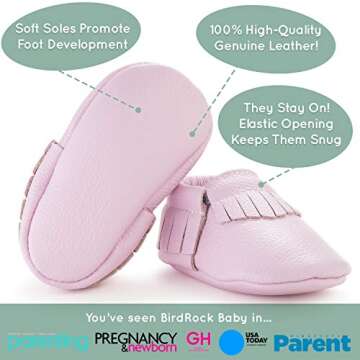 BirdRock Baby Moccasins - 30+ Styles for Boys & Girls! Every Pair Feeds a Child (US 2, Lavender)