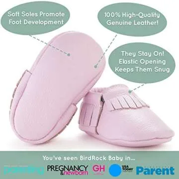 BirdRock Baby Moccasins - 30+ Styles for Boys & Girls! Every Pair Feeds a Child (US 2, Lavender)