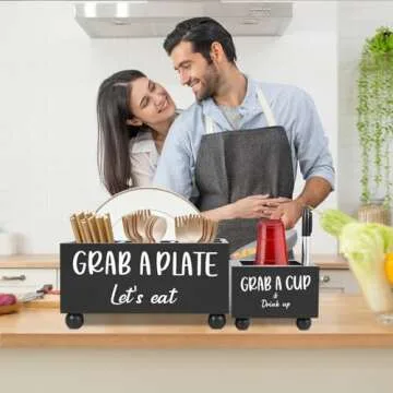 MEMOORIAL Paper Plate Holder for Kitchen & Party Use