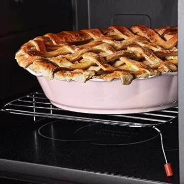 Bosmarlin Ceramic Pie Pan, 9 Inches Pie Dish, 50 oz, Pie Plate for Baking, Microwave, Oven Safe and Dishwasher safe (Pink, 9 inches)