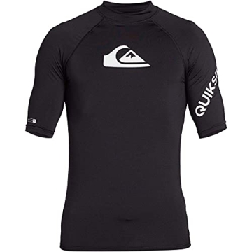 Quiksilver Men's Standard All Time Short Sleeve Rashguard UPF 50 Sun Protection Surf Shirt