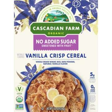 Cascadian Farm Organic Vanilla Crisp Cereal, 12.5 oz (Pack of 4)