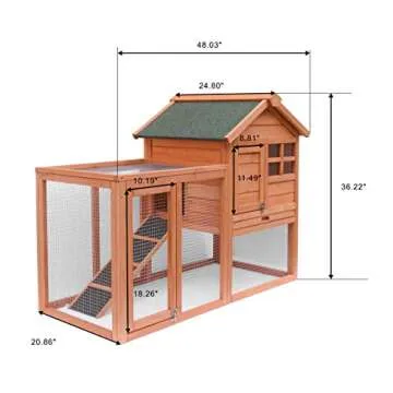 Merax Rabbit Hutch: Weatherproof 2-Story Pet House