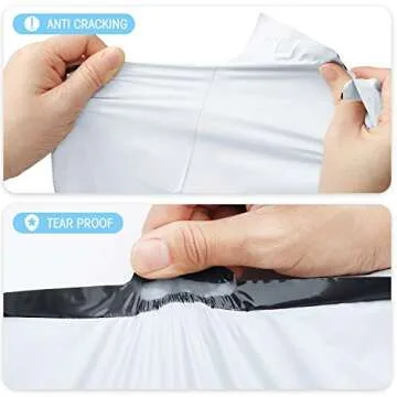 Fuxury Large Poly Mailers 24x24 Inch 100 Pcs, Waterproof Shipping Bags for Clothing, Strong Adhesive Shipping Envelopes for Small Business Suppliers, Self Seal Mailers Poly Bags Mailing Bags White