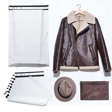 Fuxury Large Poly Mailers 24x24 Inch 100 Pcs, Waterproof Shipping Bags for Clothing, Strong Adhesive Shipping Envelopes for Small Business Suppliers, Self Seal Mailers Poly Bags Mailing Bags White