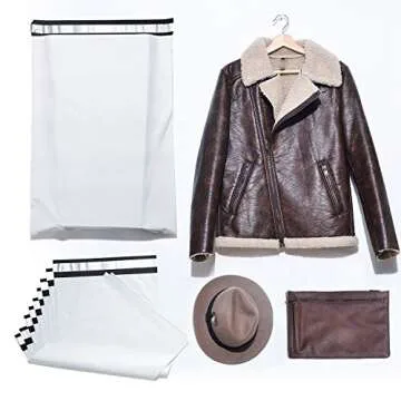 Fuxury Large Poly Mailers 24x24 Inch 100 Pcs, Waterproof Shipping Bags for Clothing, Strong Adhesive Shipping Envelopes for Small Business Suppliers, Self Seal Mailers Poly Bags Mailing Bags White