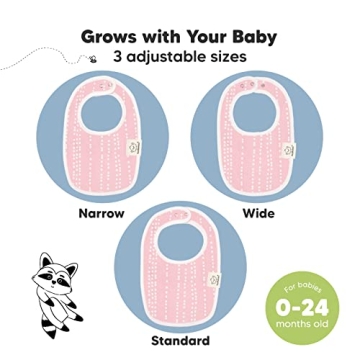 8-Pack Organic Baby Bibs for Boys and Girls - Soft Cotton