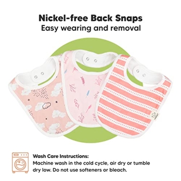 8-Pack Organic Baby Bibs for Boys and Girls - Soft Cotton