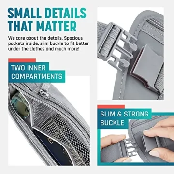 RFID Money Belt Slim Passport Holder Anti-Theft Travel Wallet