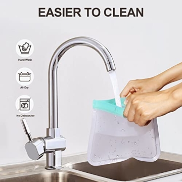 COOKFUN 8 Pack Reusable Ziplock Bags for Eco-Friendly Storage